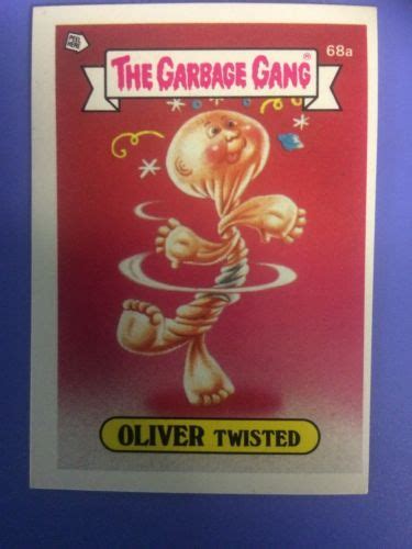 68a Oliver Twisted 1985 The Garbage Gang Series Australia Card Garbage