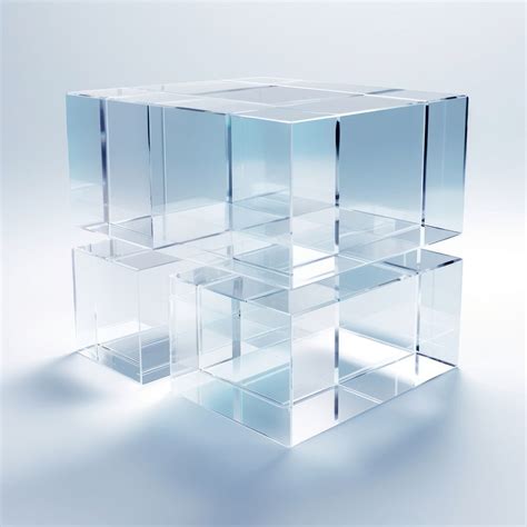 Cuboid Crystal Glass White Background Premium Photo Illustration Rawpixel