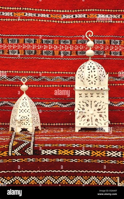 Moroccan Lamps On Display Stock Photo Alamy