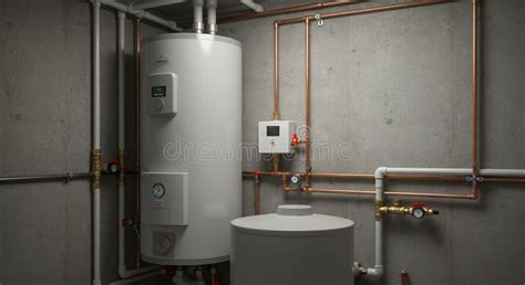 Modern Hot Water System Installation Copper Pipes Unvented Cylinder
