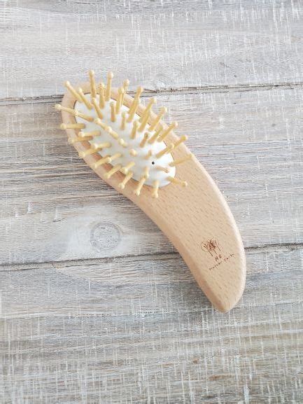 Eco Friendly Hair Brush Travel Size Made Of Beechwood Bamboo