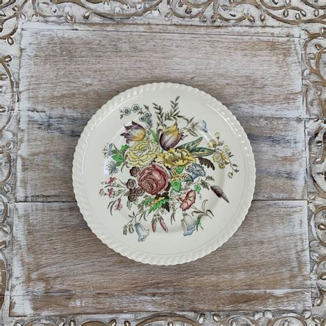 Vintage Johnson Brothers Garden Bouquet Salad Plates Set 2 Etsy