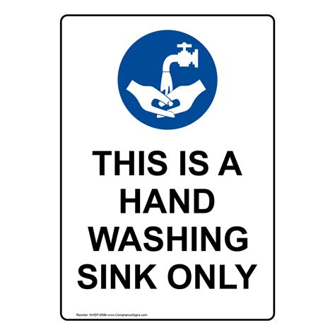 Free Printable Hand Washing Sink Only Sign