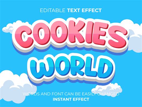 Cookies World Text Effect Template 10067883 Vector Art At Vecteezy