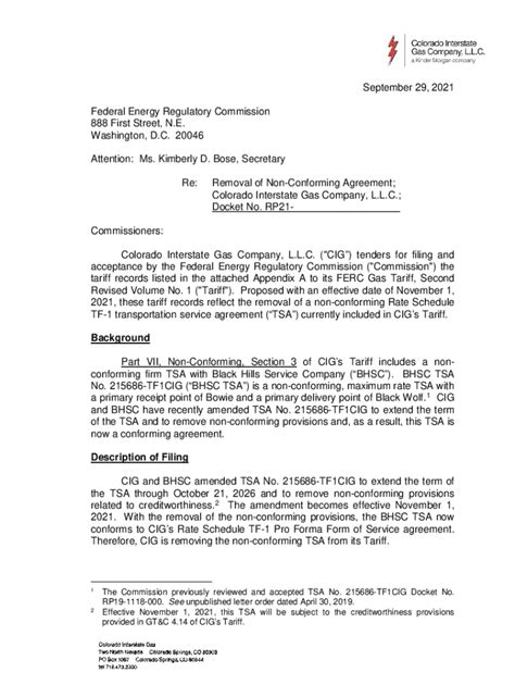 Fillable Online Colorado Interstate Gas Company Llc Notice Of Request