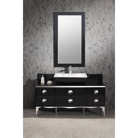 Fresca Moselle 59 Single Modern Glass Bathroom Vanity Set With Mirror