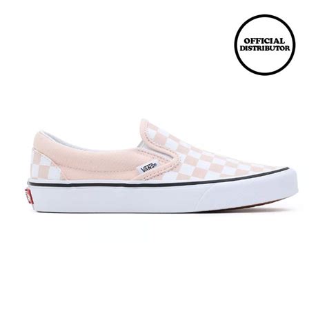 Jual Vans Ua Classic Slip On Sepatu Color Theory Checkerboard Peach