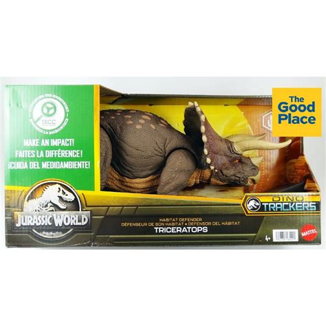 Mattel Jurassic World Habitat Defender Triceratops Dinosaur Made From Iscc Certified Plastic