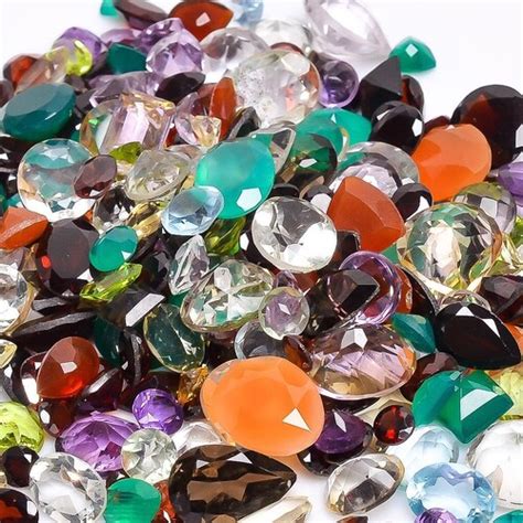 Mixed Loose Gemstones Mixed Gem Stone Multi Color Stone Mix Etsy India