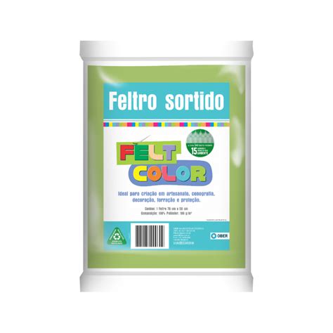 OBER Shop Feltro Feltcolor Liso Verde Água 70cm x 50cm