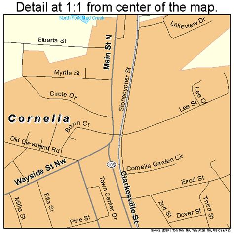 Cornelia Georgia Street Map 1319728