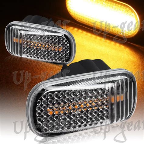 For Honda Accord Clear Lens Amber Led Turn Signal Side Marker