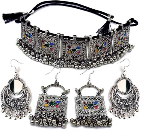 Black Metal Jewellery Set