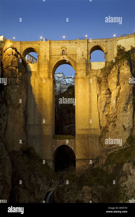 Puente Nuevo New Bridge On Tajo Gorge Ronda Malaga Province Hi Res