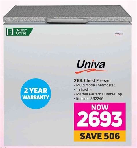 Univa L Chest Freezer Offer At Game