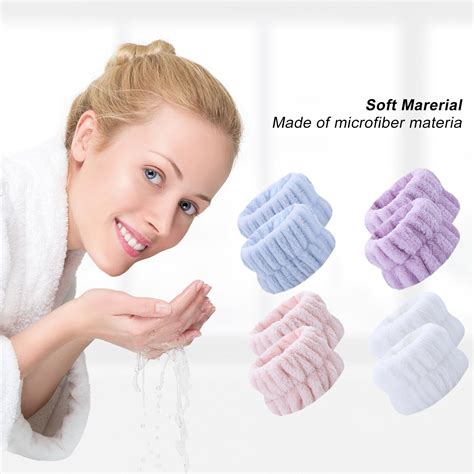 Pairs Wrist Spa Washband Wash Towel Band Scrunchies For Washing Face