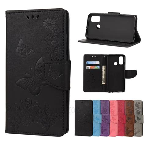 Wholesale Imprint Flower Butterfly Leather Wallet Case For Huawei P