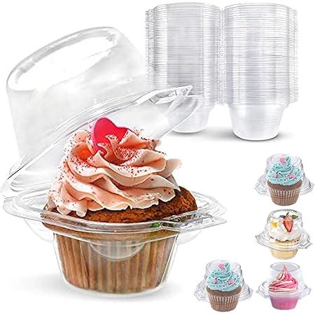 Amazon Suice Single Cupcake Containers Count Clear Plastic