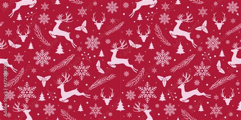 Red christmas background, pattern design Stock Vector | Adobe Stock