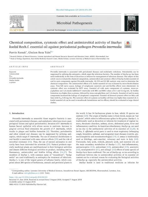 Pdf Chemical Composition Cytotoxic Effect And Antimicrobial