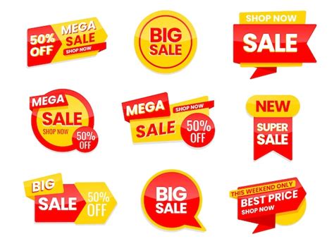 Premium PSD | Sale Stickers Set