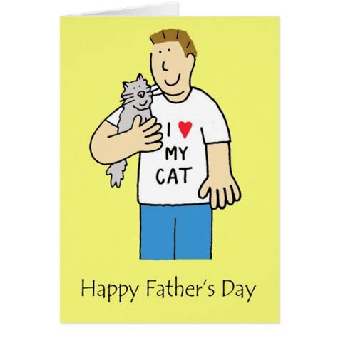 Happy Fathers Day Cat Lover Card Zazzle