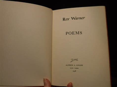 Rex Warner Poems By Warner Rex Very Good Hardcover Stated