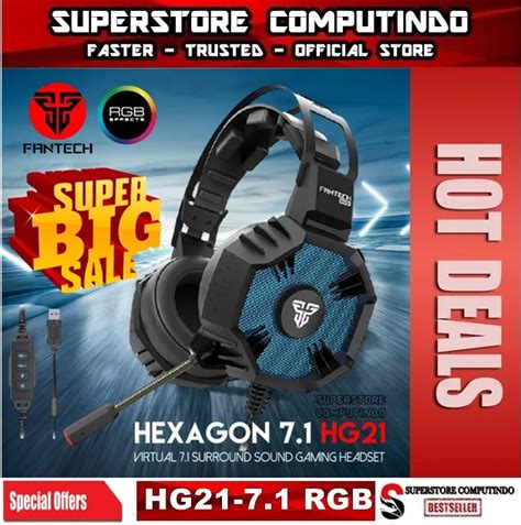 Fantech HG21 HG 21 Hexagon 7 1 Surround RGB Gaming Headset Lazada