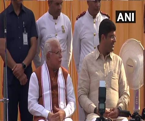 Manohar Lal Khattar Takes Oath As Haryana Cm Dushyant Chautala Sworn