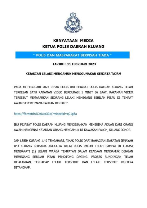 Bernama Tv On Twitter Rt Pdrmsia Isu Tular Kenyataan Media