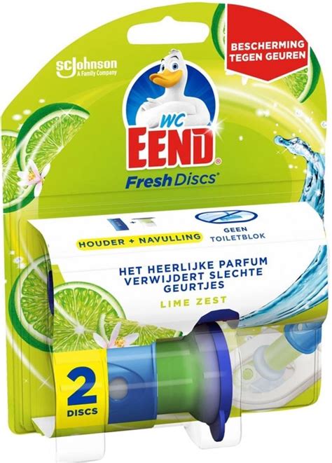 WC Eend Toiletreiniger Fresh Discs Lime 12 X 2 Stuks Bol