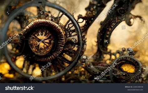 Infinity Time Spiral Space Antique Surreal Stock Illustration