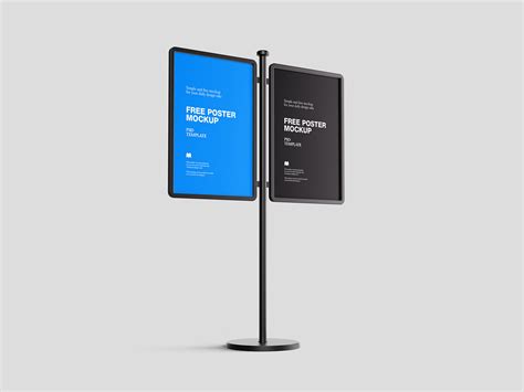 Double Poster Stand Mockup Instant Download