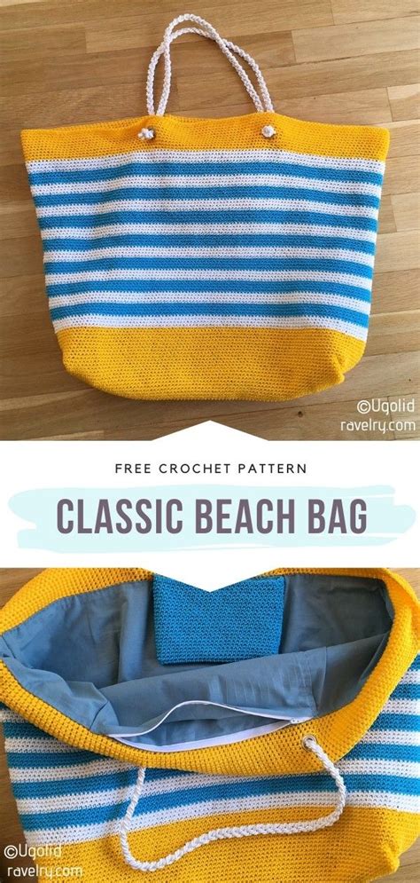 Our Favorite Crochet Beach Bags With Free Patterns Classic Beach Bag