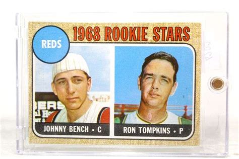 Johnny Bench And Ron Tompkins 1968 Reds Rookie Stars Topps 247