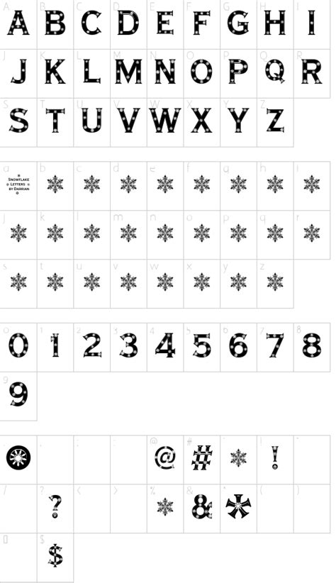 Snowflake Letters font details - Font2s.com