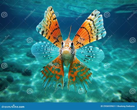 Ai Generated Illustration Wildlife Concept Of Flying Gurnard Fish Stock