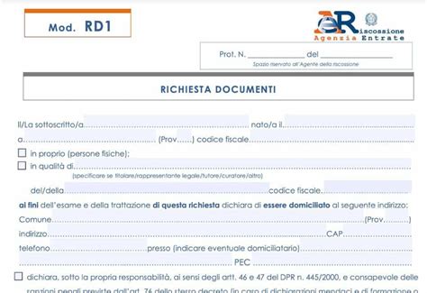 Modello Rd Compilabile Scarica File Editabile Pdf