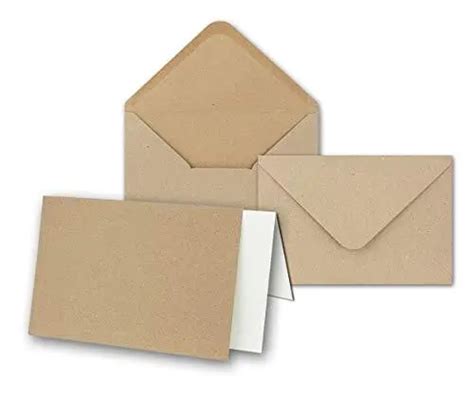 LOT DE CARTONS D Invitation En Papier Kraft Vierges Enveloppes Et