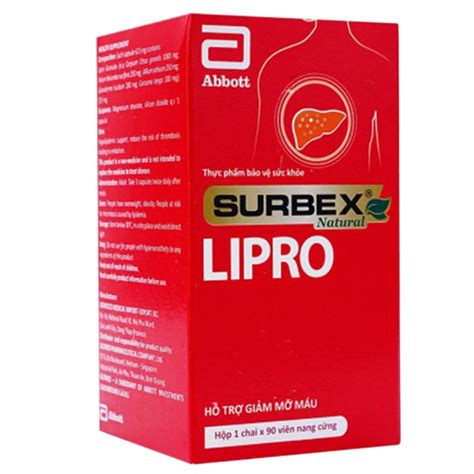 Surbex Natural Lipro Hỗ Trợ Giảm Nguy Cơ Huyết Khối Dẫn đến Tắc Mạch