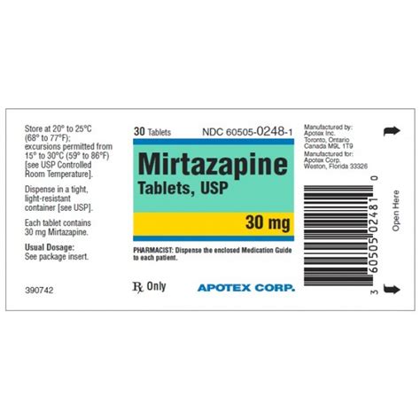 MIRTAZAPINE 30MG RX Products