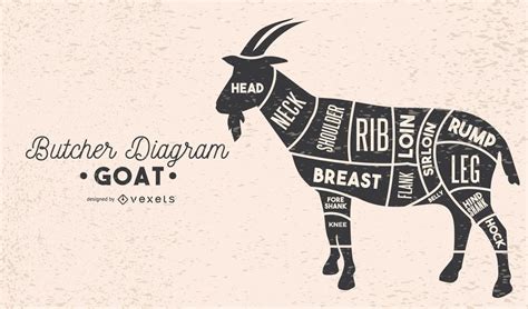 Goat Butcher Diagram Vector Download