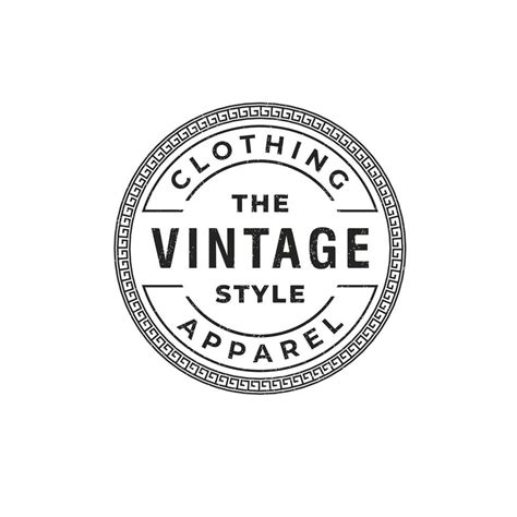 Classic Vintage Retro Label Badge For Clothing Apparel Circle Logo