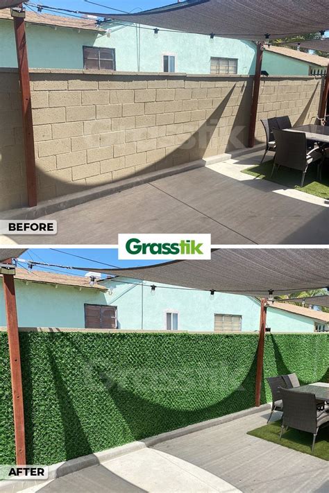 Artificial Privacy Fence And Grass Fence Panels Los Angeles Grasstik