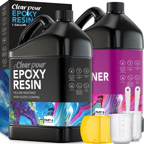 Buy Clear Pour 1 Gallon Epoxy Resin Kit - Deep Pour Clear Epoxy Resin ...