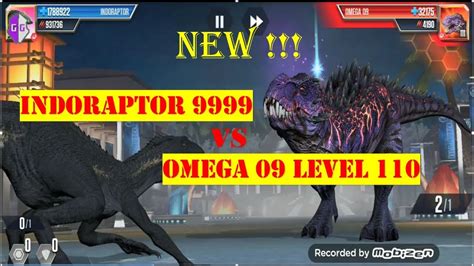 Jurassic World The Game Indoraptor 9999 Vs Omega 09 Level 110 Youtube