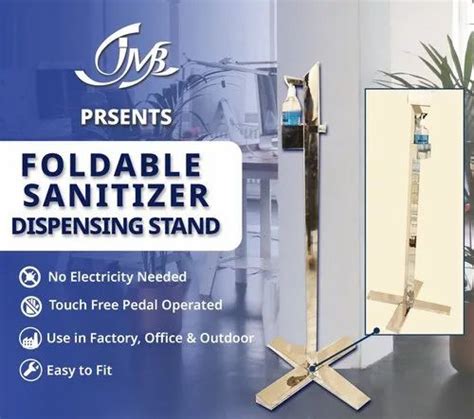 Stainless Steel Floor Mounted Foot Pedal Operated Hand Sanitizer Stand Pump Bottle At Rs 2000