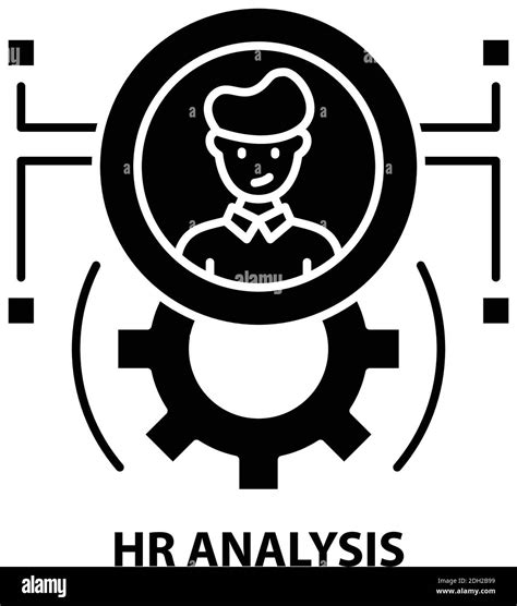 Hr Analysis Icon Black Vector Sign With Editable Strokes Concept