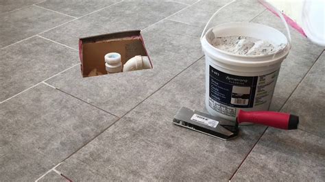 Grouting Armstrong Alterna Tiles With Acrylic Premixed Grout Youtube