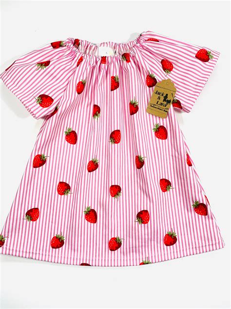 Girls Dress Summer Dress Strawberry Dress Etsy